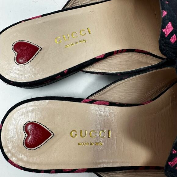 Gucci Princetown Loafers Jacquard Floral Slippers EU 36.5 - Picture 8 of 11